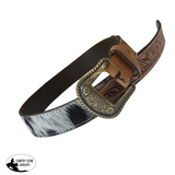 A8219 - 34 Hand Tooling Leather Cowhide Belt Hide Belts