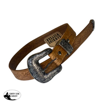 A8240 - 34 Hand Tooled Leather Belt Western Belts