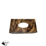 A8844 - Wooden Tissue Holder w Cowhide & Kangaroo Leather COWHIDE - RUGS - 100% Hair on Hide Floor Rug