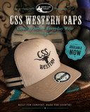 New! CSS Western Caps-beige-Black logo