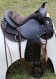 New! 6808 OYSTER CREEK TRAIL - Chocolate Suede - Western Saddles
