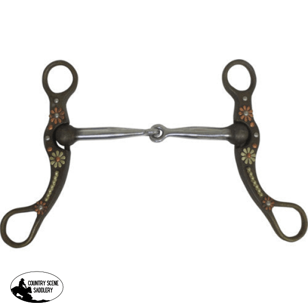 Antique Medium Shank Snaffle Bit Western Bits