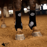 Apex Sport Boots - Black Silver Snake Horse Boots & Leg Wraps