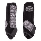 Apex Sport Boots - Black Silver Snake Horse Boots & Leg Wraps