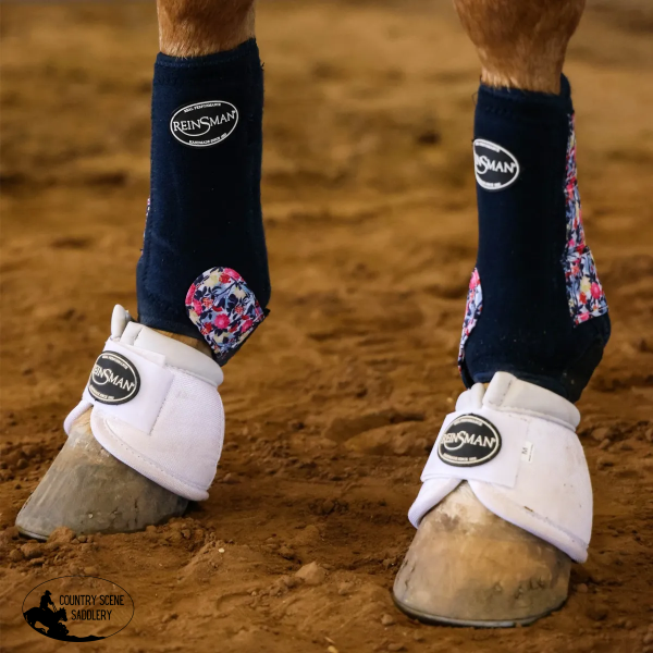 Apex Sport Boots - Navy Floral Horse Boots & Leg Wraps