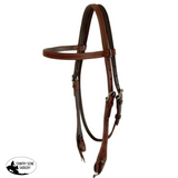 Ar117 - Argentina Cow Leather Two-Tone Browband Headstall Training Aids