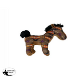 Aztec Print Stuffed 8 Horse. Brown Cutting Saddle