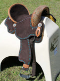 CSS Lightweight02 Buckstitched hornless Barrel Saddle - Country Scene Saddlery and Pet Supplies