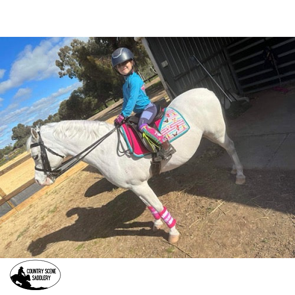 Barbie Cotton Saddle Pad & Matching Float Boots With Lunge Option Rugs