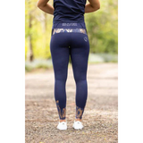 Bare Performance Riding Tights Navy/Rose - Country Scene Saddlery and Pet Supplies