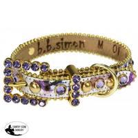 New! Bbs Dog Collar Purple/gold Posted.* Bbs-Dog-Collar-