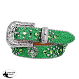 Belt - Western - Girls Sparkling with Heart Concho - - Country Scene Saddlery and Pet Supplies