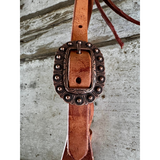 Berlin Custom Browband Headstall with Copper Berry Conchos