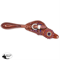 New!billy Royal® Bling Ladies Large Crystal Concho Spur Straps Posted.* Pink