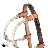 Billy Royal® Exotic Python Print Two-Tone Two Ear Silver Show Headstall - Full
