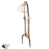 Billy Royal® Exotic Python Print Two-Tone Two Ear Silver Show Headstall - Full