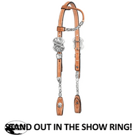 Billy Royal® Mckenzie One Ear Show Headstall Light Oil #43176 Lt Only 5 Left - Order Soon! Western