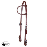 Billy Royal® Oiled Hermann Oak One Ear Buckle End Headstall - Country Scene Saddlery and Pet Supplies