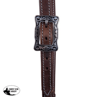 Billy Royal® Oiled Hermann Oak Split Ear Headstall With Etched Buckle Western Bridle