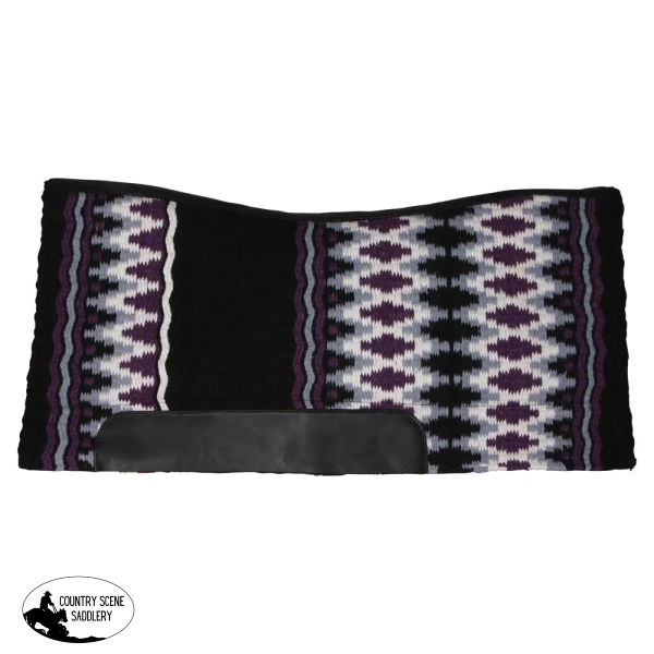 Billy Royal® Performance Wool Top Contour Pad Purple/Grey Western Pads