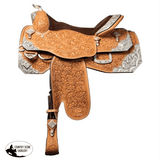 Billy Royal sterling silver western show saddle Entz tooling close contact suede seat full quarter horse bars