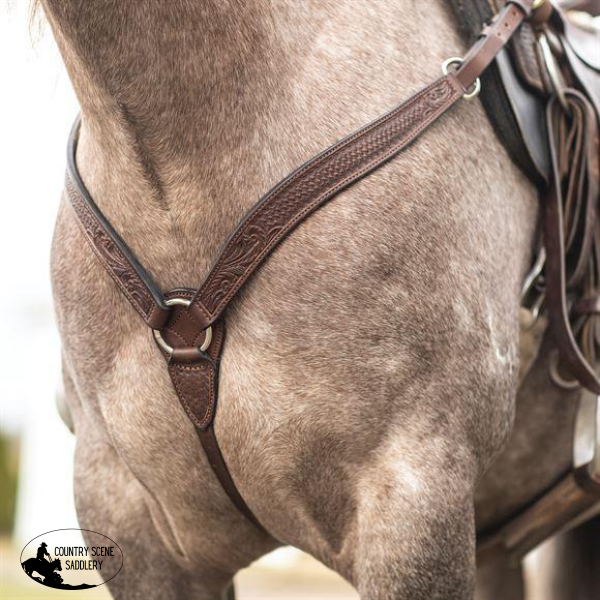 New!billy Royal® Ranch Harness Leather Breastcollarposted.*