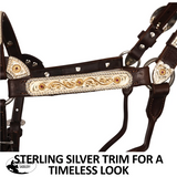 Billy Royal® Sterling Silver Overlay Annie Show Halter With Lead Western Halters