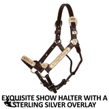 Billy Royal® Sterling Silver Overlay Annie Show Halter With Lead Western Halters