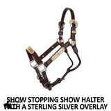 Billy Royal® Sterling Silver Overlay Sheila Silver Show Halter with Lead - Country Scene Saddlery and Pet Supplies
