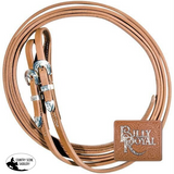 New!billy Royal® Supreme Harness Leather Reins Silver Plate 5/8