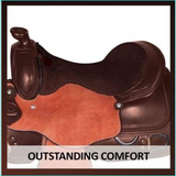 New! Billy Royal® Two-Tone Roughout Western Saddle Posted*