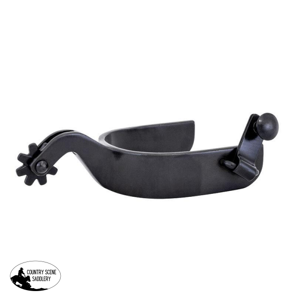 New! Black Satin Cutting Spurs