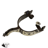 New! Black Steel Spurs w/Hand Carved German Silver, Ladies - Country Scene Saddlery and Pet Supplies
