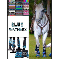 New! Blue Feathers Boots.