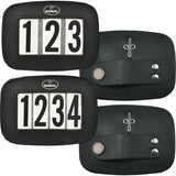 New! Hamag™ Leather Bridle Number Holders (Pair) - 3 digit