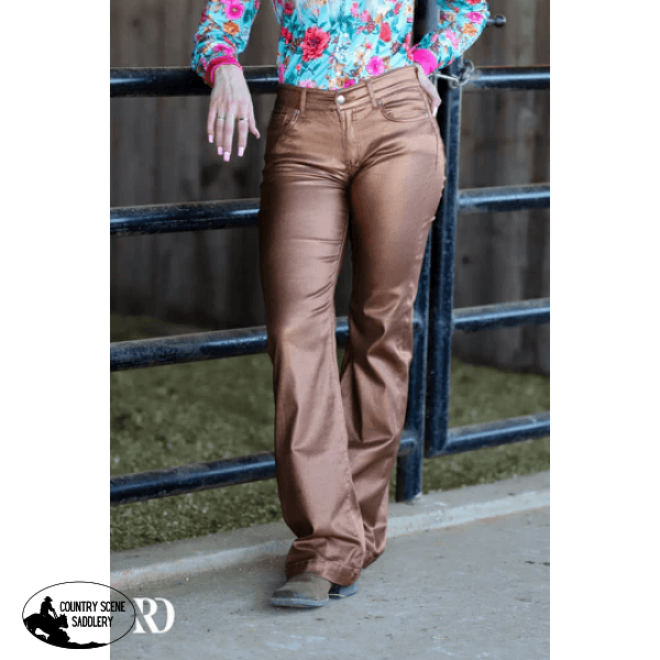 Bronze Metallic Signature Trousers