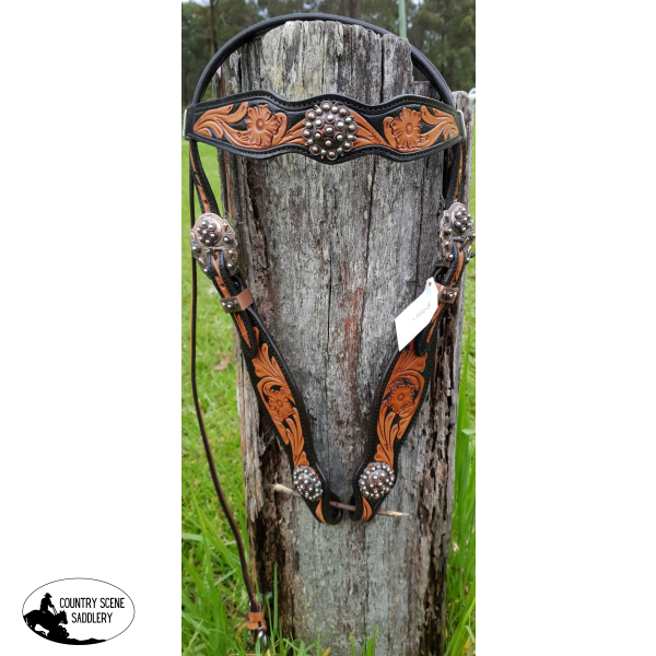 New! Browband Floral Bridle- Css015