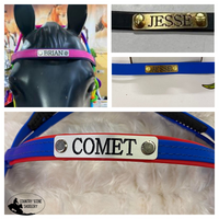 Browband With Name Tag Engraved - Country Scene Saddlery and Pet Supplies