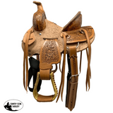 Buffalo Saddlery Hard Seat High Back Ranch Roper Style Saddle - 10 Inch - Country Scene Saddlery and Pet Supplies