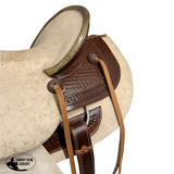 Buffalo Saddlery Rugged Outlaw Natural Roughout Roper Style Saddle - 16 Inch Western