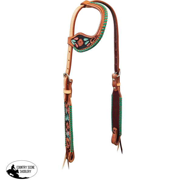 Cactus Turquoise One Ear Headstal Western Headstall