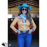 Caroline Vintage Yoke With Fringe Performance Shirt Western Style