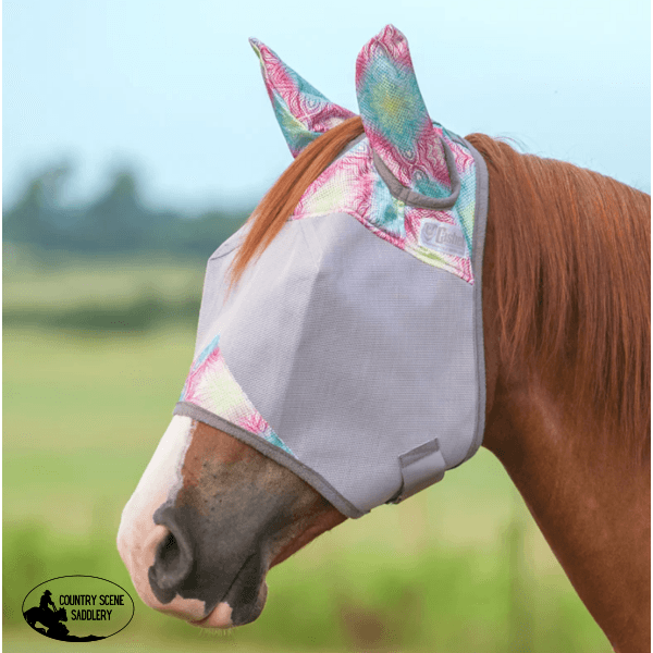 Cashel Crusader Designer Fly Mask Standard With Ears Multi Henna Veils