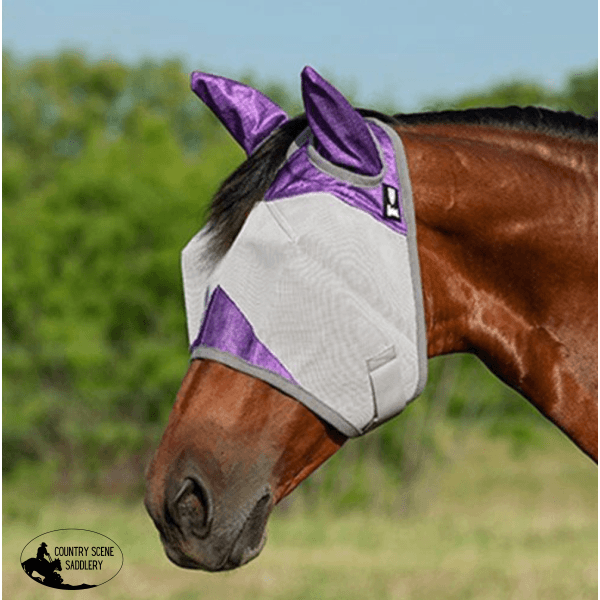 Cashel Crusader Designer Fly Mask Standard With Ears Orchid Arab/Small Horse Veils