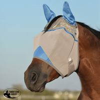 Cashel Crusader Fly Mask Standard With Ears Blue Rugs