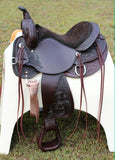 New! 6808 OYSTER CREEK TRAIL - Chocolate Suede - Western Saddles