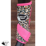 Cheetah Print Boots- Pink Velcro
