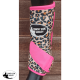 CSS Cheetah Print Boots- Pink Velcro - Country Scene Saddlery and Pet Supplies