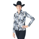 Claudette Show Blouse, Olive. - Country Scene Saddlery and Pet Supplies