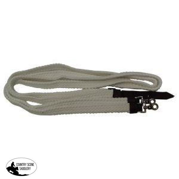 Cotton Flat Braided Split Reins 7 6 White Stock